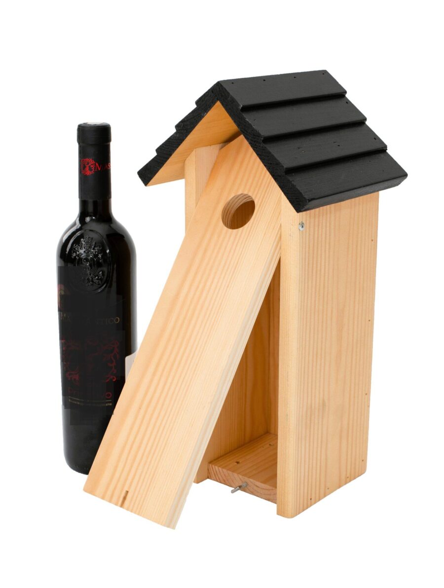 Inkilas mažiesiems paukščiams, 19x15,5x37H cm, juodu stogeliu